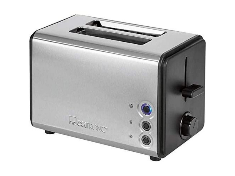 CLATRONIC Toaster à 2 tranches TA 3620, noir / acier inox
