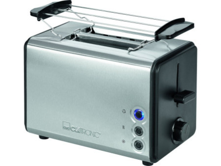 CLATRONIC Toaster à 2 tranches TA 3620, noir / acier inox
