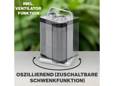 CLATRONIC Radiateur soufflant HL 3631, argent, oscillant