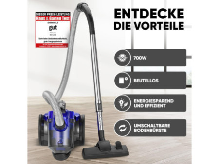 CLATRONIC Aspirateur traineau BS 1308, anthracite/bleu