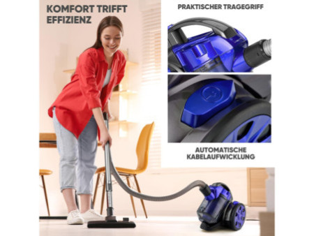 CLATRONIC Aspirateur traineau BS 1308, anthracite/bleu