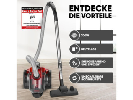 CLATRONIC Aspirateur traineau BS 1308, anthracite/rouge