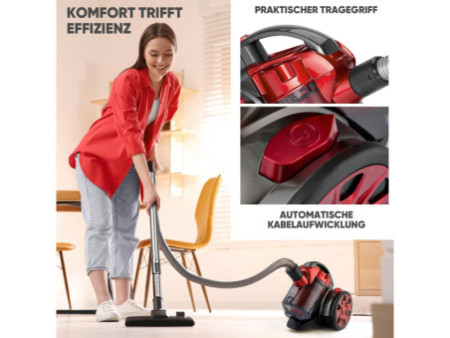 CLATRONIC Aspirateur traineau BS 1308, anthracite/rouge