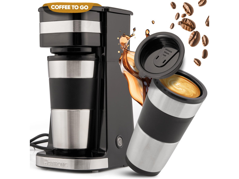 CLATRONIC Cafetière électrique to go KA 3733, noir/argent