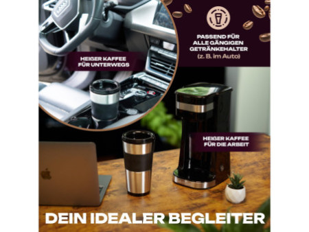 CLATRONIC Cafetière électrique to go KA 3733, noir/argent