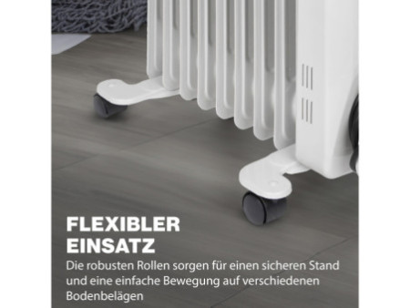 CLATRONIC Radiateur bain d'huile RA 3735, 7 éléments, blanc