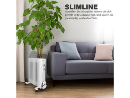 CLATRONIC Radiateur bain d'huile RA 3736, 9 éléments, blanc