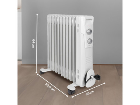 CLATRONIC Radiateur bain d'huile RA 3737, 11 éléments, blanc