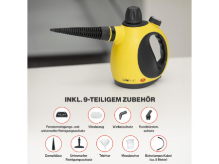 CLATRONIC Nettoyeur vapeur DR 3653, jaune/noir
