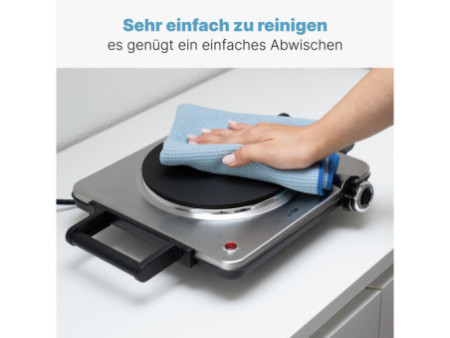 CLATRONIC Plaque de cuisson individuelle EKP 3788 E, inox/