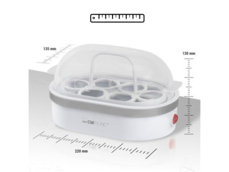 CLATRONIC Cuiseur à oeufs EK 3497, blanc / argent