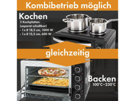 CLATRONIC Petite cuisinière KK 3786, 2 plaques de cuisson