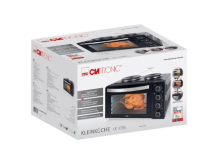 CLATRONIC Petite cuisinière KK 3786, 2 plaques de cuisson