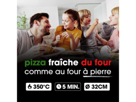 CLATRONIC Four à pizza PM3787, 1.200 watts, rouge