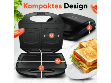 CLATRONIC Gril à sandwich ST 3814, noir
