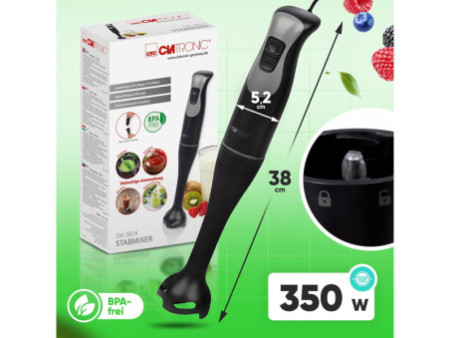 CLATRONIC Mixeur manuel SM 3824, 350 watts, noir