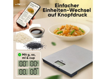 CLATRONIC Balance de cuisine KW 3821, inox