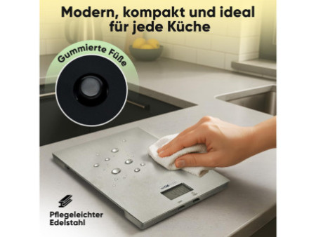 CLATRONIC Balance de cuisine KW 3821, inox