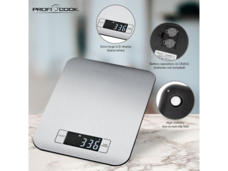 PROFI COOK Balance de cuisine PC-KW 1061, acier inoxydable