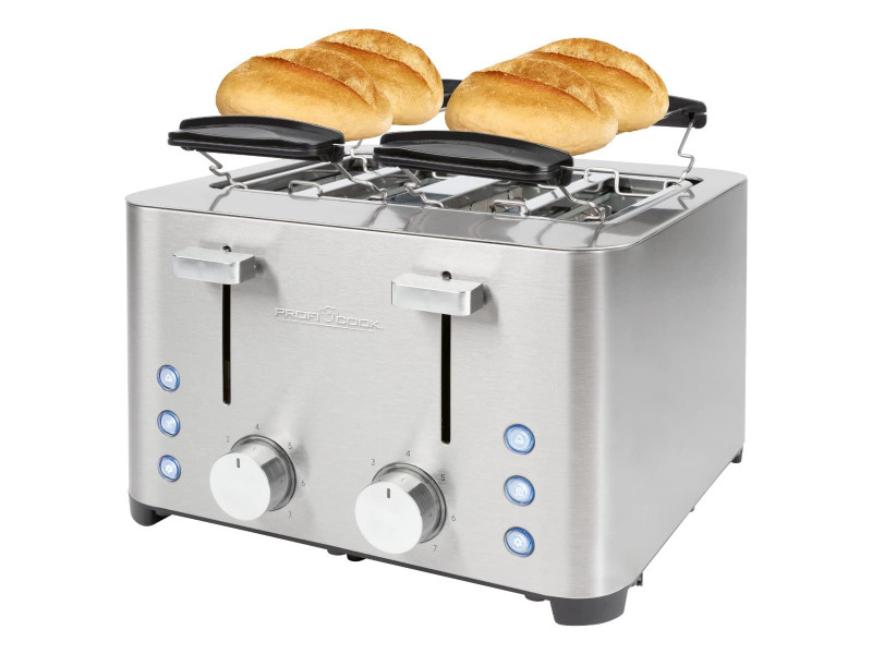 PROFI COOK Grille-pain 4 tranches PC-TA 1252, acier inox
