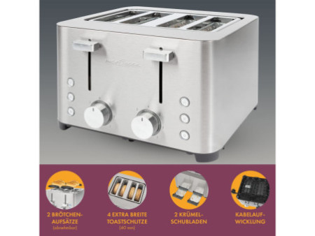 PROFI COOK Grille-pain 4 tranches PC-TA 1252, acier inox