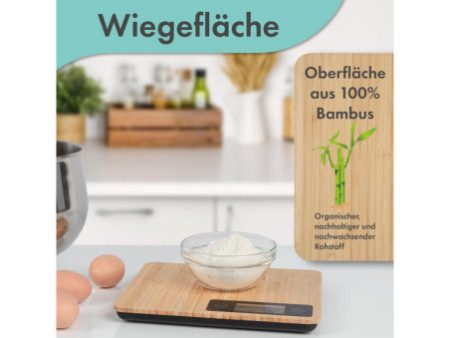 PROFI COOK Balance de cuisine en bambou PC-KW 1271