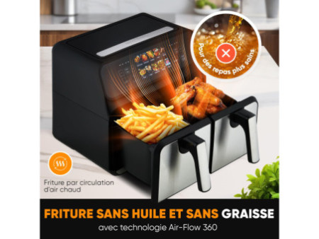 PROFI COOK Friteuse double bac à air chaud PC-FR 1287 H