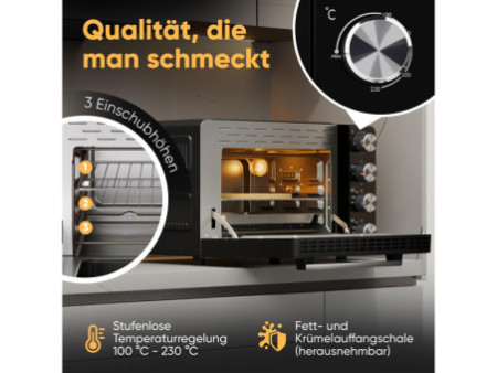 PROFI COOK Four multifonction PC-MBG 1277, 4 in 1, noir