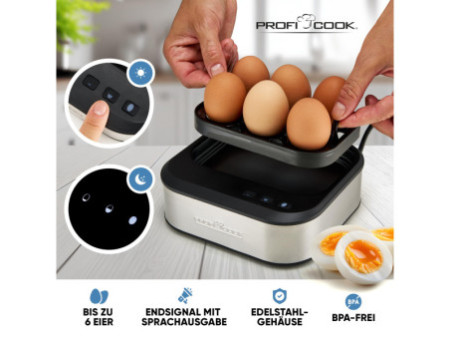PROFI COOK Cuiseur à oeufs PC-EK 1276, avec signal vocal