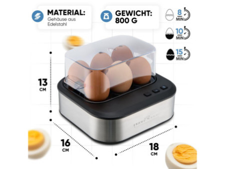 PROFI COOK Cuiseur à oeufs PC-EK 1276, avec signal vocal
