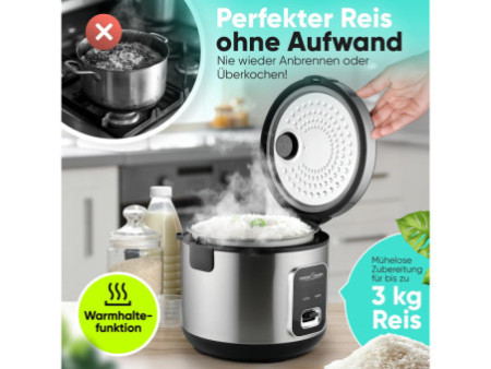 PROFI COOK Cuiseur 2 en 1 riz/vapeur PC-RK 1285, noir