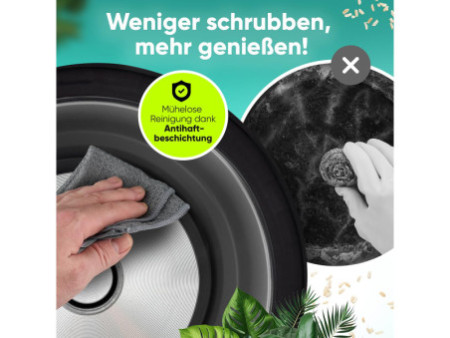 PROFI COOK Cuiseur 2 en 1 riz/vapeur PC-RK 1285, noir