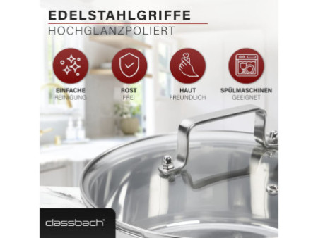 classbach Set de casseroles C-KTS 4015, 6 pièces, acier