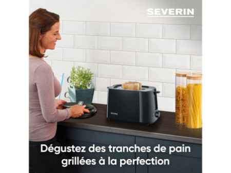 SEVERIN Grille-pain pour 2 tranches AT 2287, 700 watt, noir