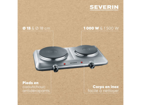 SEVERIN Réchaud électrique double DK 1014, noir