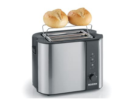 SEVERIN Grille-pain pour 2 tranches AT 2589, inox / noir