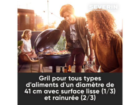 SEVERIN Grill barbecue PG 8541, avec couvercle, 2000 watts