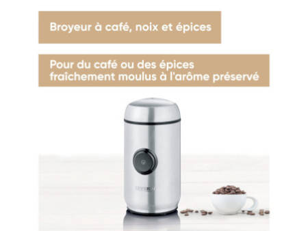 SEVERIN Moulin à café KM 3879, 150 watt, noir / acier