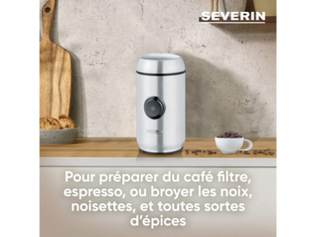 SEVERIN Moulin à café KM 3879, 150 watt, noir / acier