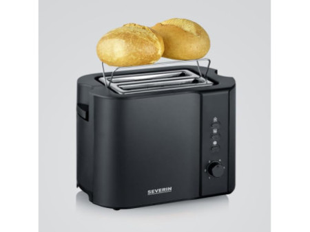 SEVERIN Grille-pain pour 2 tranches AT 9552, 800 W, noir mat