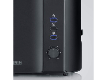 SEVERIN Grille-pain pour 2 tranches AT 9552, 800 W, noir mat