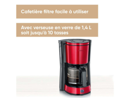 SEVERIN Cafetière électrique KA 4817 TYPE, rouge / noir