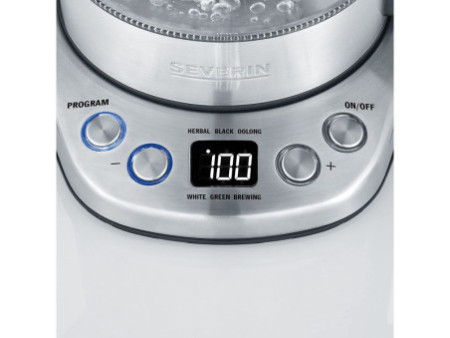 SEVERIN Bouilloire eau et thé WK 3473 DELUXE, verre / inox
