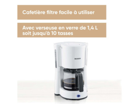 SEVERIN Cafetière électrique KA 4816 TYPE, 1.000 watt, blanc