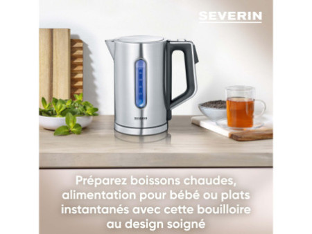 SEVERIN Bouilloire WK 3418, acier inoxydable/noir