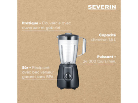 SEVERIN Mixeur blender SM 3707, noir