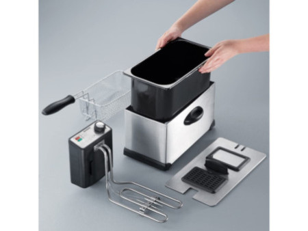 SEVERIN Friteuse électrique FR 3431, acier inoxydable/noir