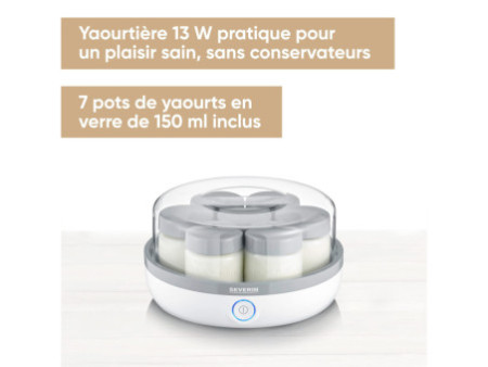 SEVERIN Yaourtière JG 3518, blanc/acier inoxydable