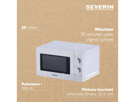 SEVERIN Micro-ondes MW 7770-000, 700 Watt, blanc