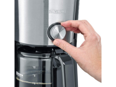 SEVERIN Cafetière électrique KA 4826, acier inoxydable/noir